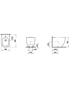 Bidė Laufen Palomba, pastatoma, 1 anga maišytuvui