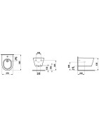 Bidė Laufen Kartell, juoda, pakabinama, 1 anga maišytuvui