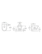 Bidė Roca Nexo, pakabinama, baltos spalvos