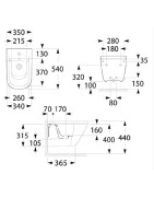 Bidė Roca The Gap, pakabinama, baltos spalvos