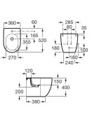 Bidė Roca Meridian Compact, pastatoma, baltos spalvos