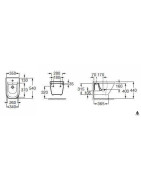 Bidė Roca The Gap, pakabinama, baltos spalvos