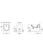 Bidė Villeroy&Boch Omnia-Architectura, pakabinama, balta