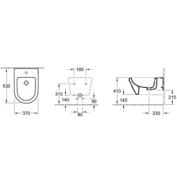 Bidė Villeroy&Boch Omnia-Architectura, pakabinama, balta