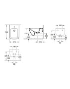 Bidė Villeroy&Boch Venticello, pakabinama, baltos spalvos