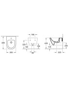 Bidė Villeroy&Boch Subway 2.0 Compact, pakabinama, balta