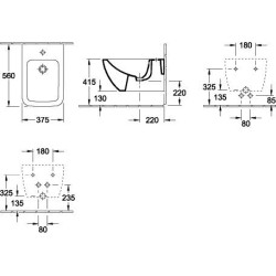 Bidė Villeroy&Boch Venticello, pakabinama, su CeramicPlus danga
