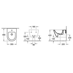 Bidė Villeroy&Boch Subway 2.0, pakabinama, su CeramicPlus danga