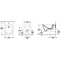 Bidė Villeroy&Boch Subway 2.0, pakabinama, su CeramicPlus danga