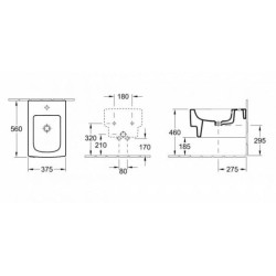 Bidė Villeroy&Boch Memento, pakabinama, baltos spalvos