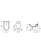 Bidė Villeroy&Boch Hommage, pakabinama, baltos spalvos