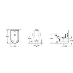 Bidė Villeroy&Boch Hommage, pakabinama, su CeramicPlus danga