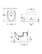 Bidė Villeroy&Boch Aveo, pakabinama, su CeramicPlus danga
