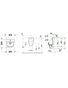 Pisuaras Duravit D-Code, išoriniu vandens įvadu, su sifonu