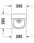 Pisuaras Duravit D-Code, vidiniu vandens įvadu, su sifonu