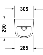 Pisuaras Duravit D-Code, išoriniu vandens įvadu, su sifonu