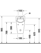 Pisuaras Duravit Me By Starck Rimless, paslėptu vandens įvadu