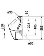 Pisuaras Duravit Me By Starck Rimless, paslėptu vandens įvadu