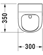 Pisuaras Duravit Me By Starck Rimless, paslėptu vandens įvadu