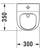 Pisuaras Duravit Me By Starck Rimless, išoriniu vandens įvadu