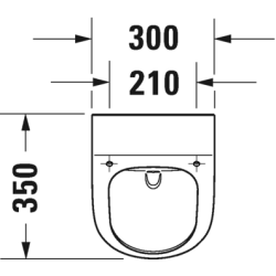Pisuaras Duravit Me By Starck Rimless, be dangčio