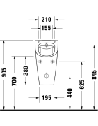 Pisuaras Duravit Me By Starck Rimless, be dangčio