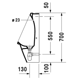Pisuaras Duravit Starck 3, vidiniu vandens įvadu, su sifonu