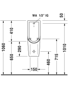 Pisuaras Duravit Starck 3, vidiniu vandens įvadu, su sifonu