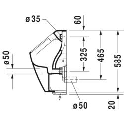 Pisuaras Duravit Me By Starck Rimless, elektroninis