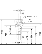 Pisuaras Duravit DuraStyle, elektroninis, su sifonu ir musyte