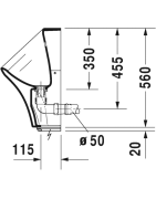Pisuaras Duravit DuraStyle, elektroninis, su sifonu ir musyte