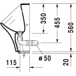 Pisuaras Duravit DuraStyle, elektroninis, su sifonu ir musyte