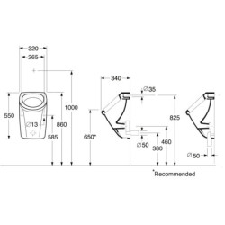Pisuaras Gustavsberg Saval 2.0, vidiniu pajungimu