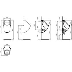 Pisuaras Ideal Standard Connect, vidiniu pajungimu