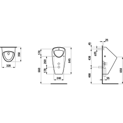 Pisuaras Laufen Caprino, vidiniu pajungimu, be valdymo sistemos