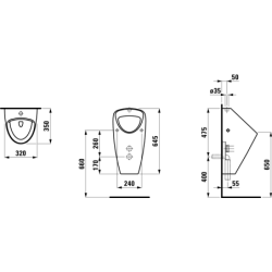 Pisuaras Laufen Caprino, išoriniu pajungimu, be valdymo sistemos