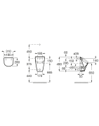 Pisuaras Roca Nexo, vidiniu pajungimu, su dangčiu
