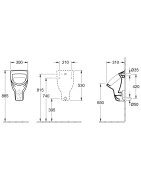 Pisuaras Villeroy&Boch O.Novo, vidiniu vandens įvadu