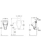 Pisuaras Villeroy&Boch O.Novo, išoriniu vandens įvadu