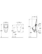 Pisuaras Villeroy&Boch Subway, vidiniu vandens įvadu