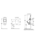 Pisuaras Villeroy&Boch Venticello DirectFlush, paslėptu įvadu