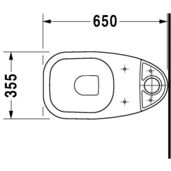 Pastatomas unitazas Duravit D-Code, horizontalus nuotakas