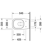 Pakabinamas unitazas Duravit D-Code, baltos spalvos