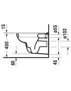 Pakabinamas unitazas Duravit D-Code, baltos spalvos
