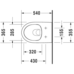 Pakabinamas unitazas Duravit DuraStyle Basic Rimless
