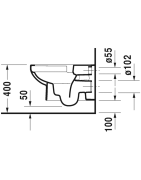 Pakabinamas unitazas Duravit DuraStyle Basic Rimless