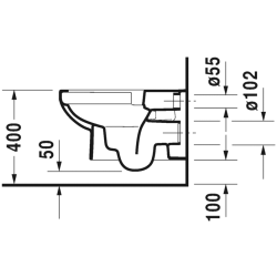 Pakabinamas unitazas Duravit DuraStyle Basic Rimless