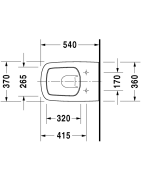 Pakabinamas unitazas Duravit DuraStyle, baltos spalvos