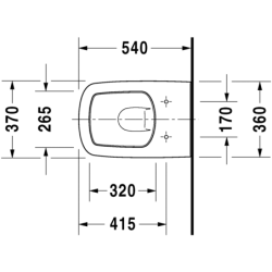 Pakabinamas unitazas Duravit DuraStyle, baltos spalvos