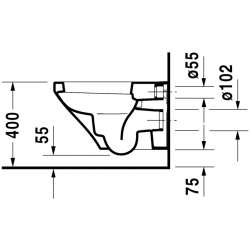 Pakabinamas unitazas Duravit DuraStyle, baltos spalvos